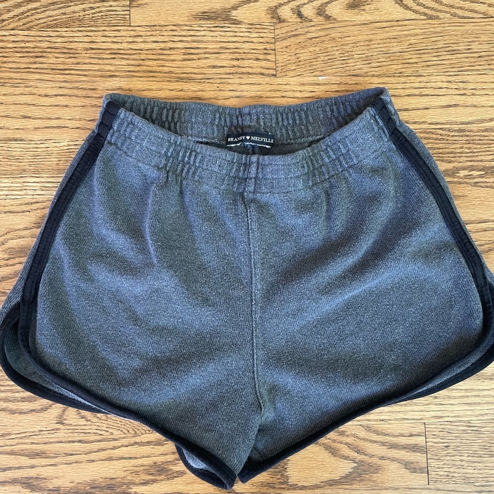 Brandy Melville OS Women's Gray Shorts with Black Trim